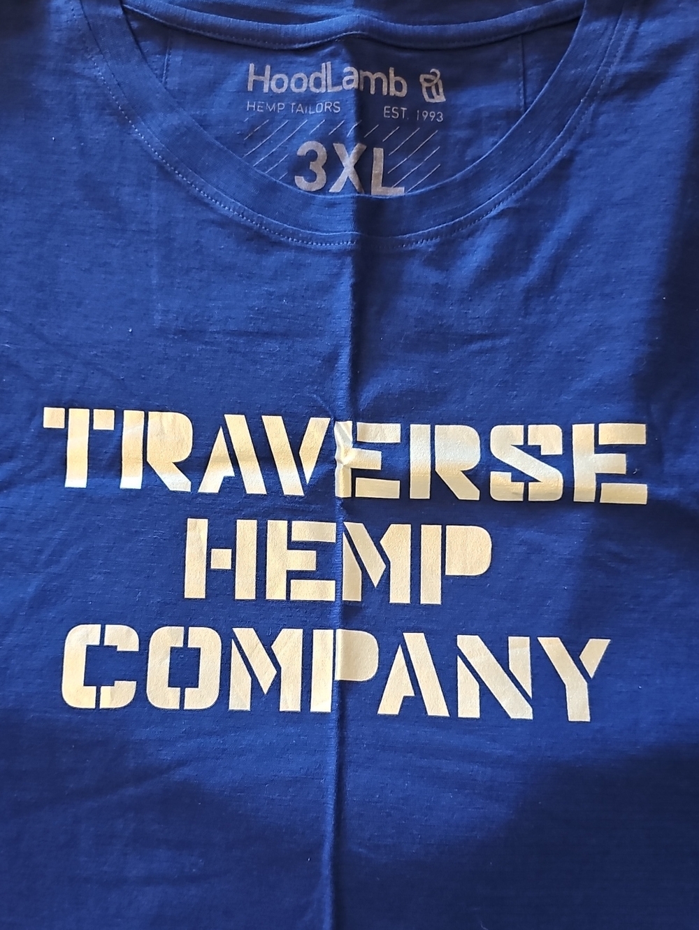 HoodLamb 3XL Royal Blue "Traverse Hemp Company" Tee